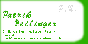 patrik meilinger business card